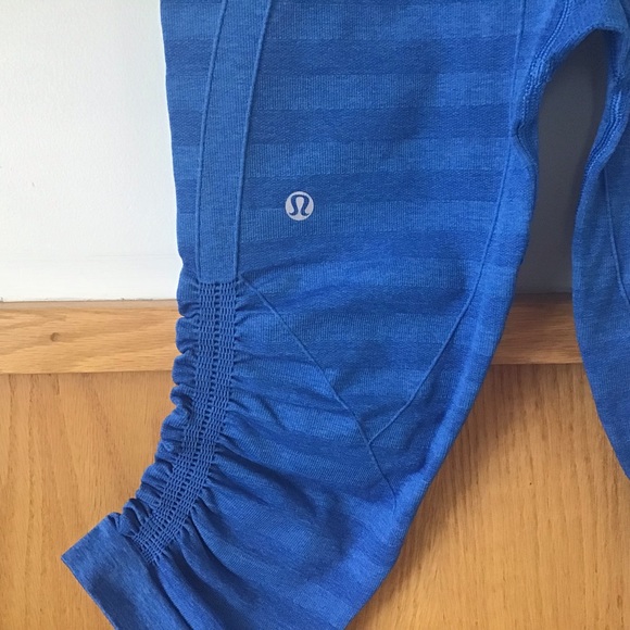 Lululemon In the Flow Crop Stripe Baroque Blue - Picture 8 of 13